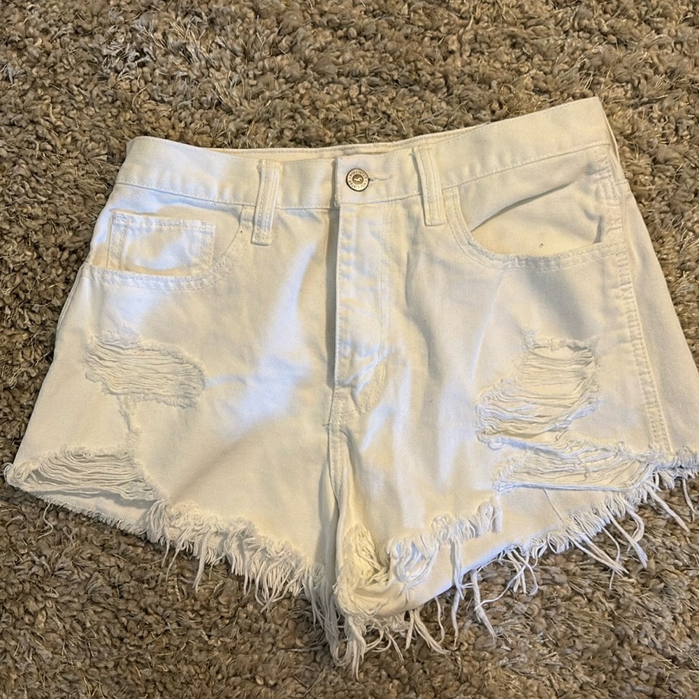 Hollister white shorts